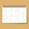 Realistic calendar. Calendar template in Spanish 2016. Ready calendars