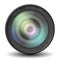 Realistic camera lens. Vector illustration. EPS 10