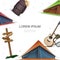 Realistic Camping Colorful Template