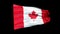 Realistic Canada flag is waving 3D animation. National flag of Canada. 4K Canada flag seamless loop animation.