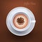realistic cappuccino hot americano drink coffee break concept