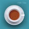 realistic cappuccino hot americano drink coffee break concept