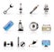 Realistic Car Parts and Services icons