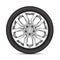 Realistic car wheel alloy sport on white background vector