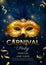 Realistic Carnival Mask Vertical Poster