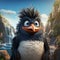 Realistic Cartoon Penguin Character Erik From Happy Feet