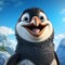 Realistic Cartoon Style: Erik The Humboldt Penguin From Happy Feet