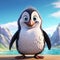 Realistic Cartoon Style Galapagos Penguin Character From Happy Feet In 3d