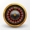 Realistic casino gambling roulette wheel . Vector play chance luck roulette wheel illustration