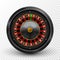 Realistic casino gambling roulette wheel . Vector play chance luck roulette wheel illustration