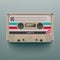 Realistic cassette isolated on grey background. EPS10