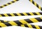 Realistic caution tape, security barrier stripe