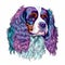 Realistic Cavalier Spaniel Dog Portrait - Lifelike Canine Artistry.