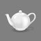 Realistic ceramic ware. Kettle for making tea, coffee, sweet drinks.