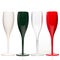 Realistic champagne glasses