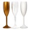 Realistic champagne glasses