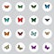 Realistic Checkerspot, Danaus Plexippus, Morpho Hecuba And Other Vector Elements. Set Of Moth Realistic Symbols Also