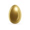 Realistic chicken golden easter egg. Isolated vector illustration.