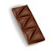 Realistic chocolate piece of dark or milk chocolate. Chunk of cocoa dessert or square chocolate candy. Food sweet snack