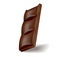 Realistic chocolate piece of dark or milk chocolate. Chunk of cocoa dessert or square chocolate candy. Food sweet snack