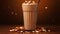 Realistic Chocolate Smoothie With Nuts - Uhd Photorealistic Image