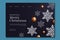 realistic christmas landing page vector design illustration