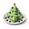 Realistic Christmas Tree Blueberry Cobbler With Green Frosting