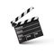 Realistic clapper.on a white background.film.time.vector illustration.