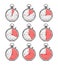 Realistic Classic Metal Stopwatch Set. Vector