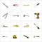 Realistic Claw, Sharpener, Wrench And Other Vector Elements. Set Of Tools Realistic Symbols Also Includes Spanner