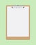 Realistic Clipboard with Blank White Paper Leaf