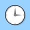 Realistic clock countdown icon in flat style. Time chronometer v