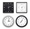 Realistic clock for wall interior, clock face collection