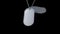 Realistic close up of military dog tags isolated black background