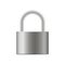 Realistic closed padlock. Steel lock for protection privacy illustration