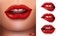 Realistic Closeup Sexy Beautiful Red Lipstick Lips