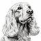 Realistic Cocker Spaniel Dog Portrait Vector Illustration