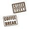 Realistic Coffee Break grunge rubber stamp