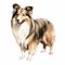 Realistic Collie Dog Illustration With Detailed Character Design