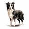 Realistic Collie Vector Drawing With Dramatic Lighting