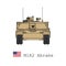 Realistic color vector icon of the main battle tank of the US Armed Forces M1A2 Abrams. Front view