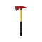 Realistic colored fireman assault axe icon. A massive axe for opening and disassembling structures when extinguishing a