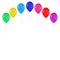 Realistic colorful balloons background, holidays, greetings, wedding, happy birthday, partying on a white background