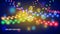 Realistic colorful light holiday garlands