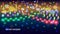 Realistic colorful light holiday garlands