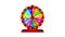 Realistic colorful mock up Casino or fortune wheel spinning