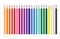 Realistic colorful pencil. Office or school items arranged in line by colors, bright rainbow creative childish wooden