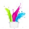 Realistic Colourful Abstract Paint Splash