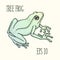 Realistic common tree frog illustration