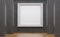 Realistic Concrete Gallery Room With Big Empty Frame